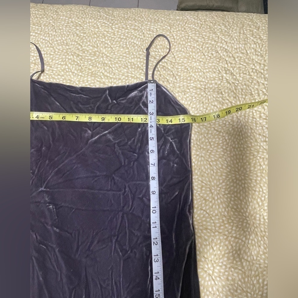 NWT Aritzia Wilfred Michelet black velvet silk blend midi slip dress M - Picture 6 of 11
